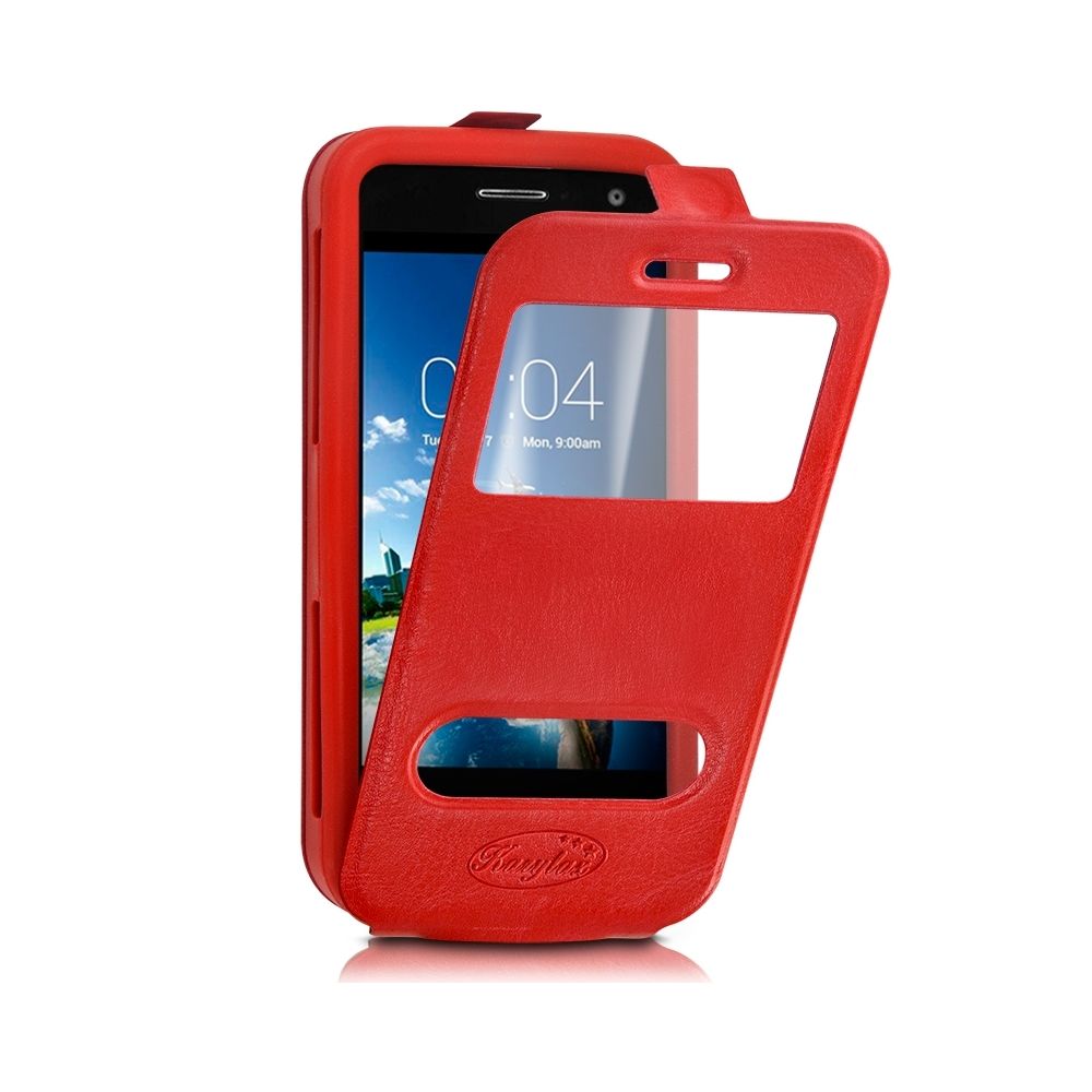 Karylax - Etui Coque Silicone S-View Couleur rouge Universel XS pour Kazam Trooper 2 4.0 - Autres accessoires smartphone