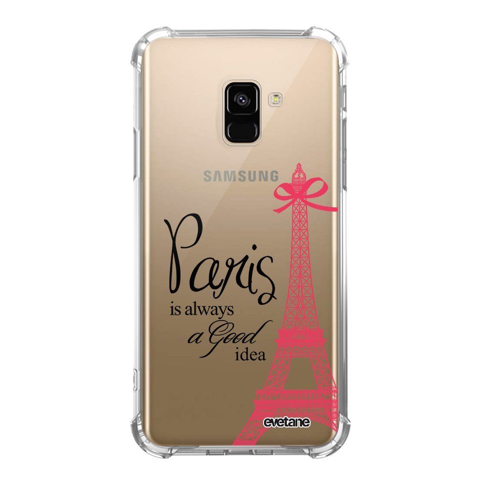 Evetane - Coque Samsung Galaxy A8 2018 anti-choc souple avec angles renforcés Paris is always a good idea Evetane - Coque, étui smartphone