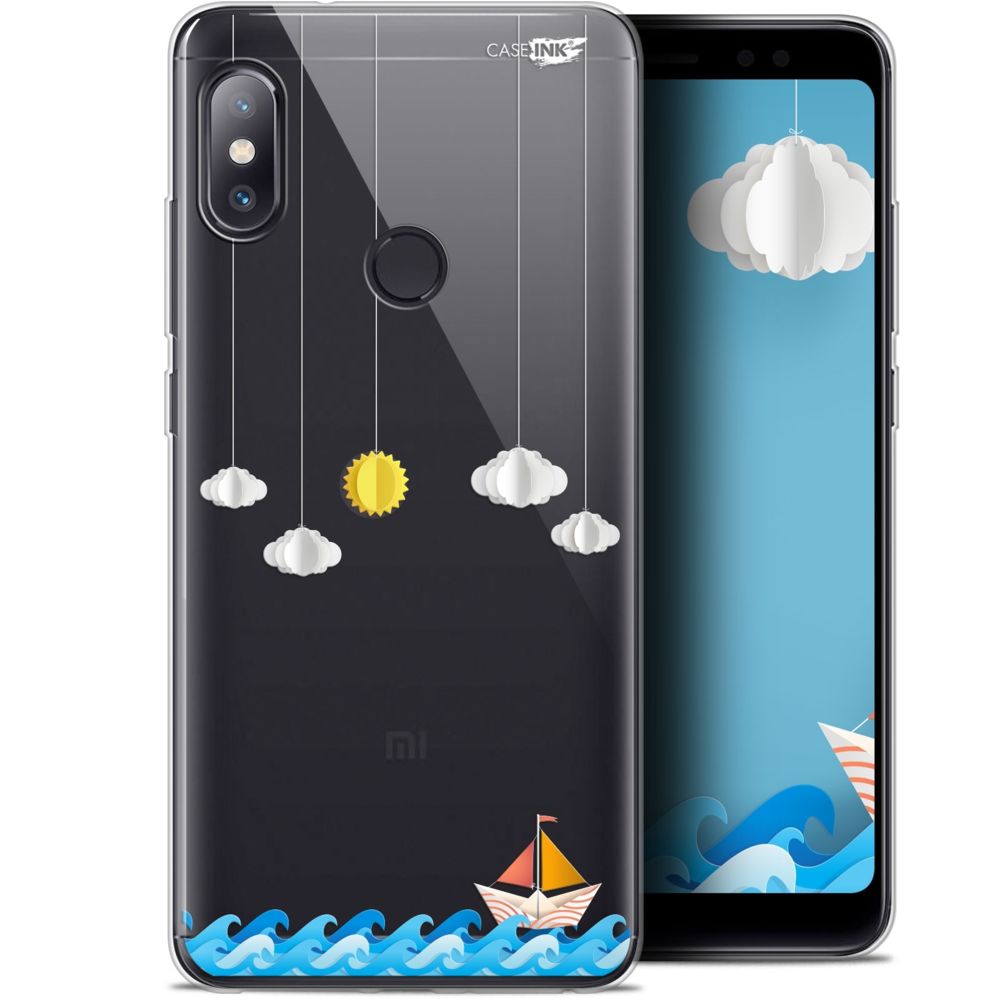 Caseink - Coque arrière Xiaomi Redmi Note 5 (5.99 ) Gel HD [ Nouvelle Collection - Souple - Antichoc - Imprimé en France] Petit Bateau en Mer - Coque, étui smartphone