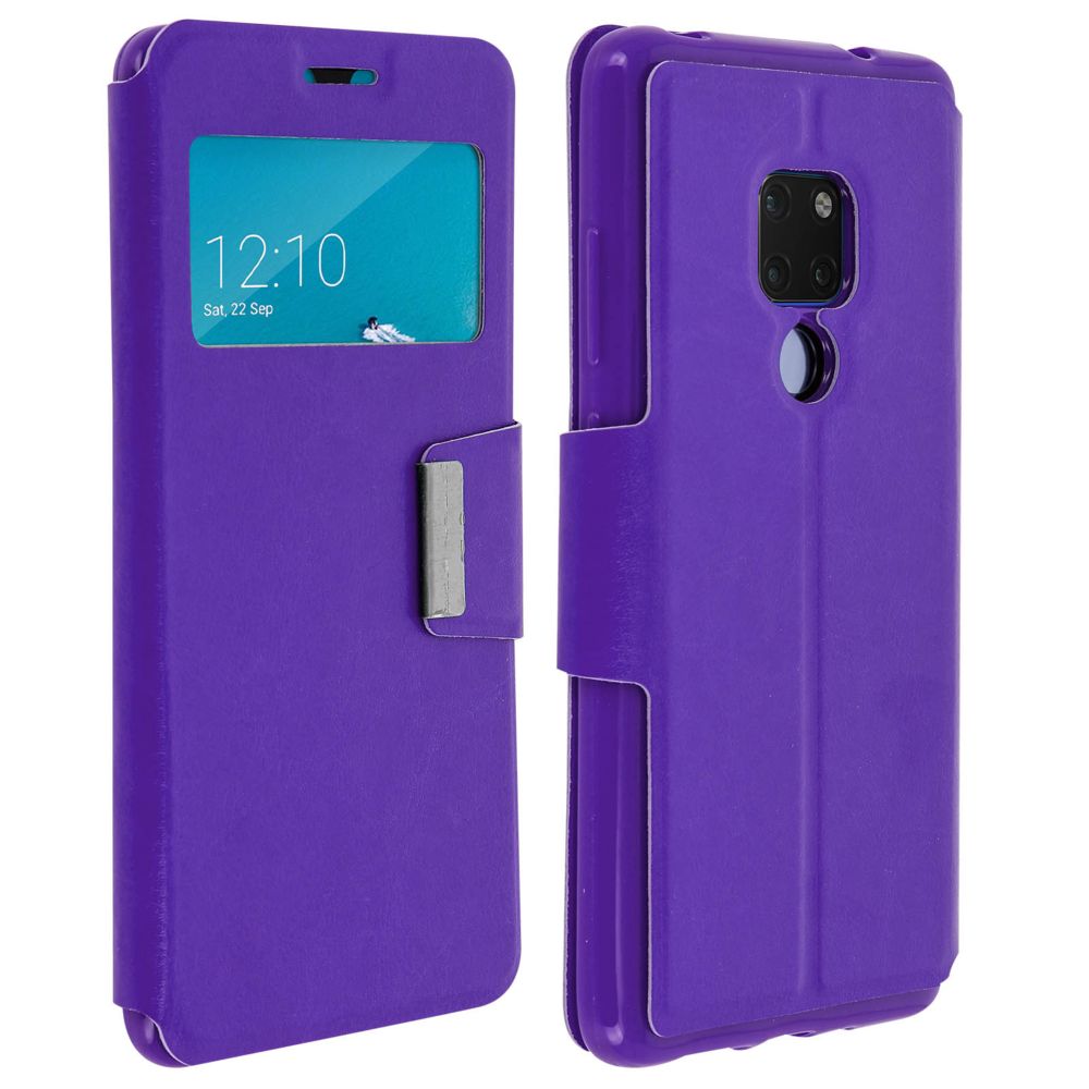 Avizar - Housse Huawei Mate 20 Étui Fenêtre Support Vidéo violet - Coque, étui smartphone