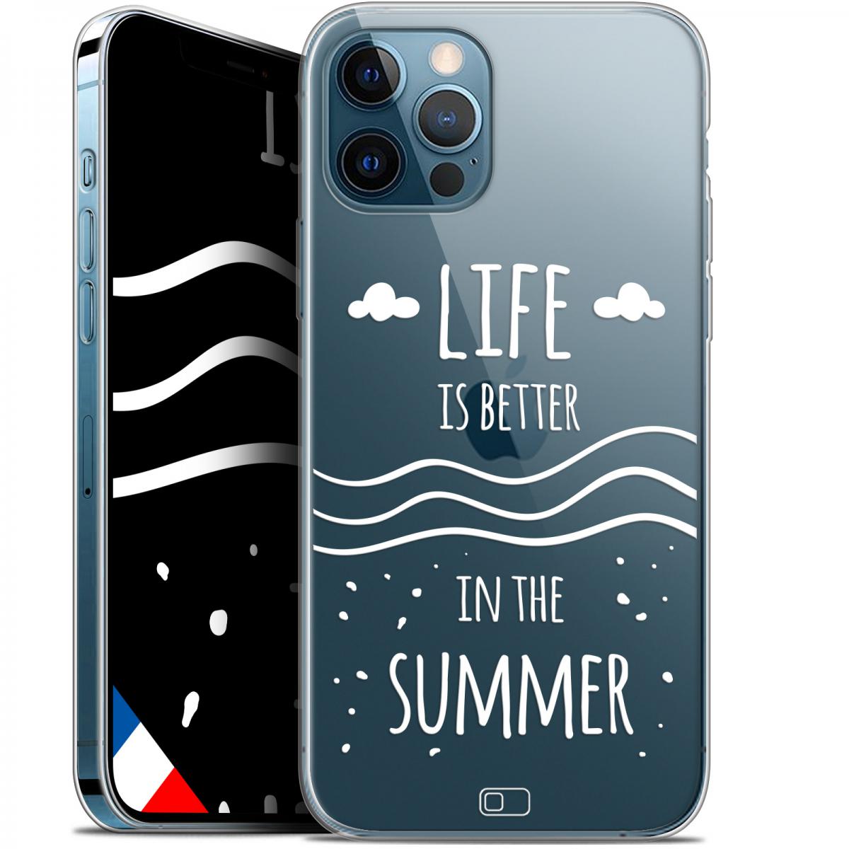 Caseink - Coque Pour Apple iPhone 12 Pro MAX (6.7 ) [Gel HD Collection Summer Design Life's Better - Souple - Ultra Fin - Imprimé en France] - Coque, étui smartphone