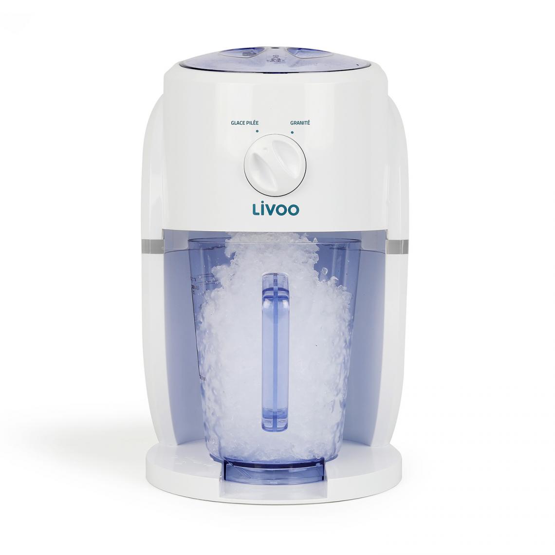 Livoo - Appareil 2 en 1 granités et glace pilée - Pour cocktails ou boissons rafraîchissantes - 1,1 litre - Machine à soda