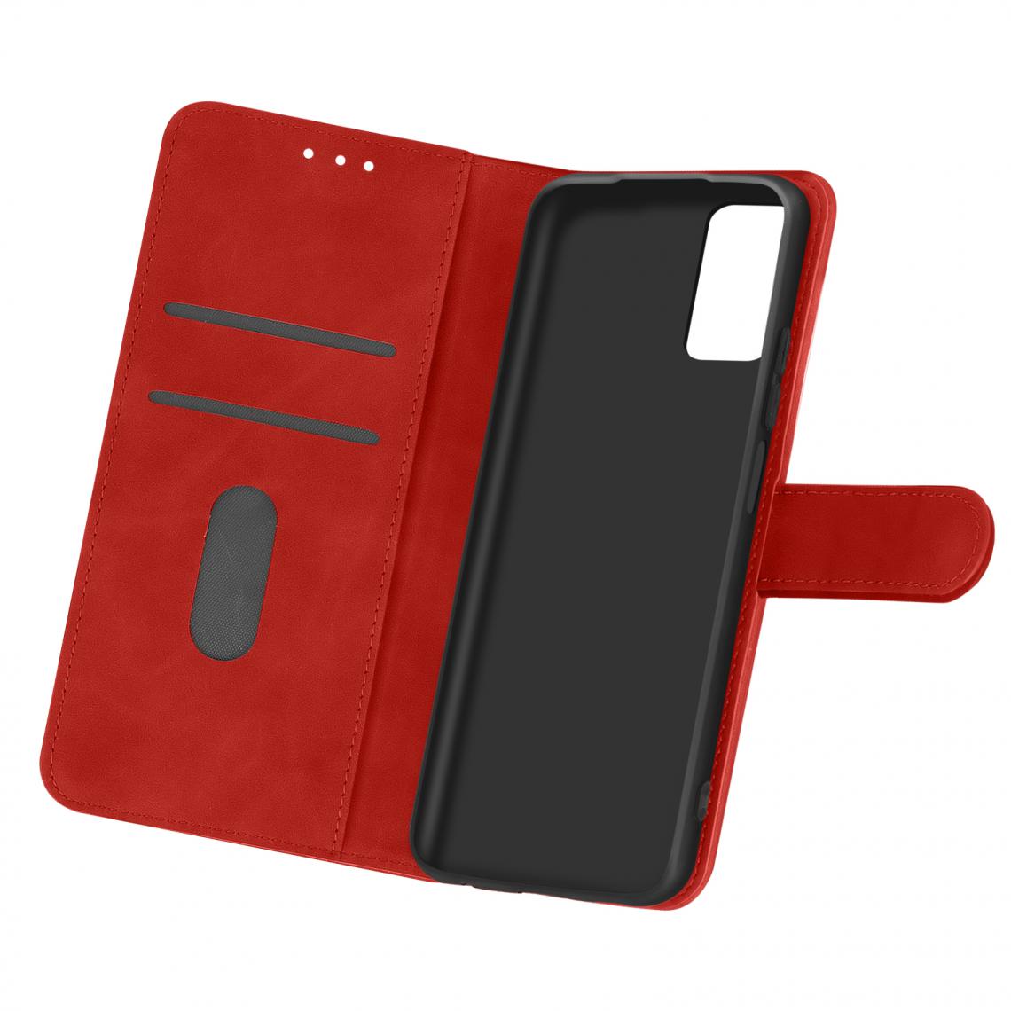 Avizar - Étui Xiaomi Mi 11i / Xiaomi Poco F3 Porte-carte Fonction Support rouge - Coque, étui smartphone