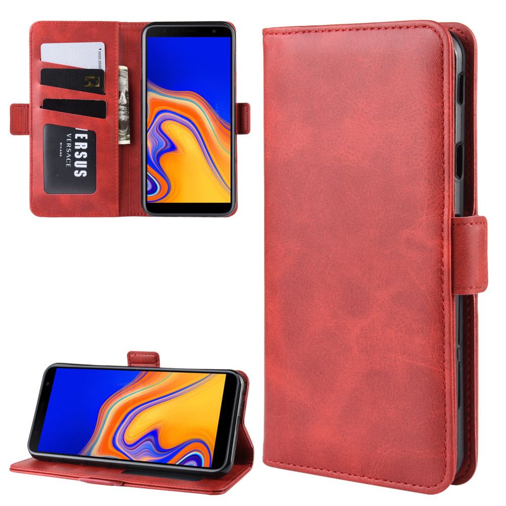 marque generique - Etui coque en cuir Folio anti-choc Amovible pour Samsung Galaxy M10 - Rouge - Autres accessoires smartphone