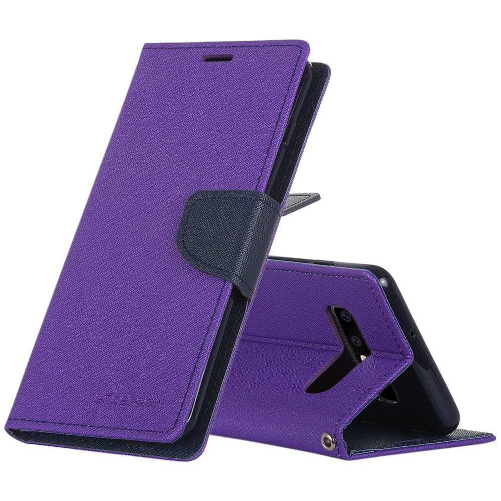 Wewoo - Housse Étui Coque Agenda FANCY DIARY Etui en cuir avec rabat horizontal pour Galaxy S10avec supportlogements cartes et porte-monnaie violet - Coque, étui smartphone