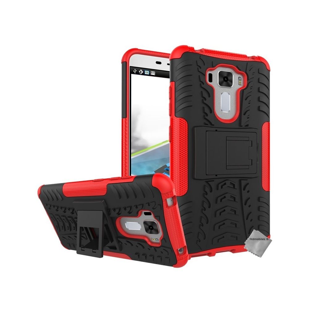 Htdmobiles - Housse etui coque anti choc pour Asus Zenfone 3 Laser ZC551KL + verre trempe - ROUGE - Autres accessoires smartphone