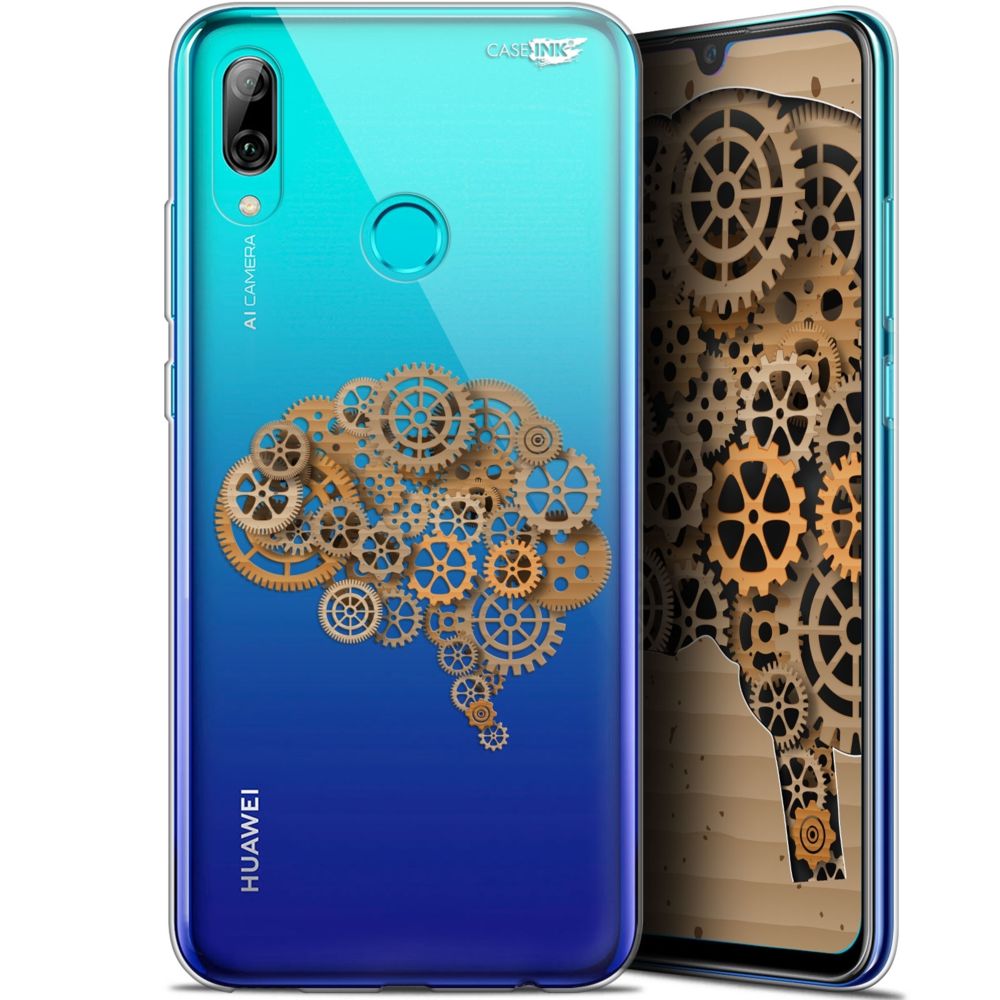 Caseink - Coque arrière Pour Huawei P Smart 2019 (6.21 ) Crystal Gel HD [ Nouvelle Collection - Souple - Antichoc - Imprimé en France] Mécanismes du Cerveau - Coque, étui smartphone