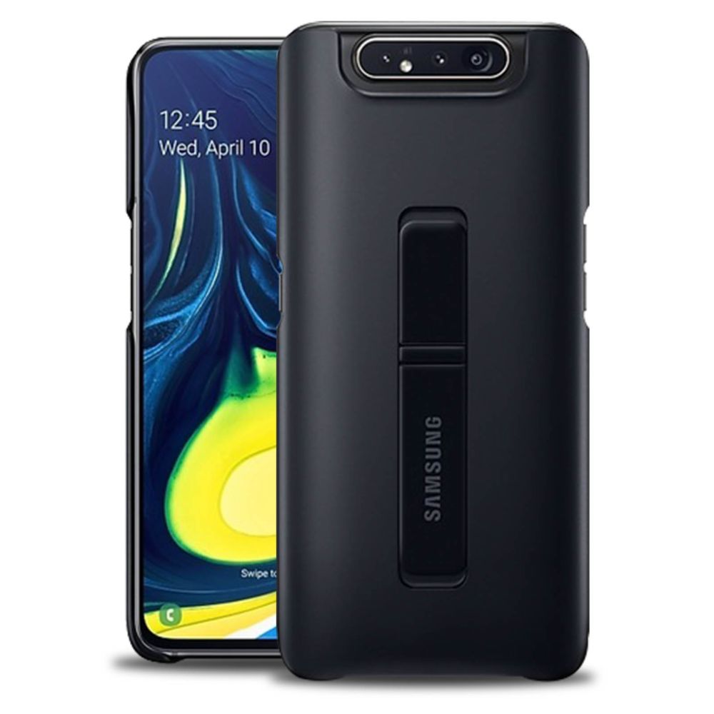 Samsung - Coque Originale Samsung Galaxy A80 Rigide avec Support Vidéo Multi-Angle Noir - Coque, étui smartphone