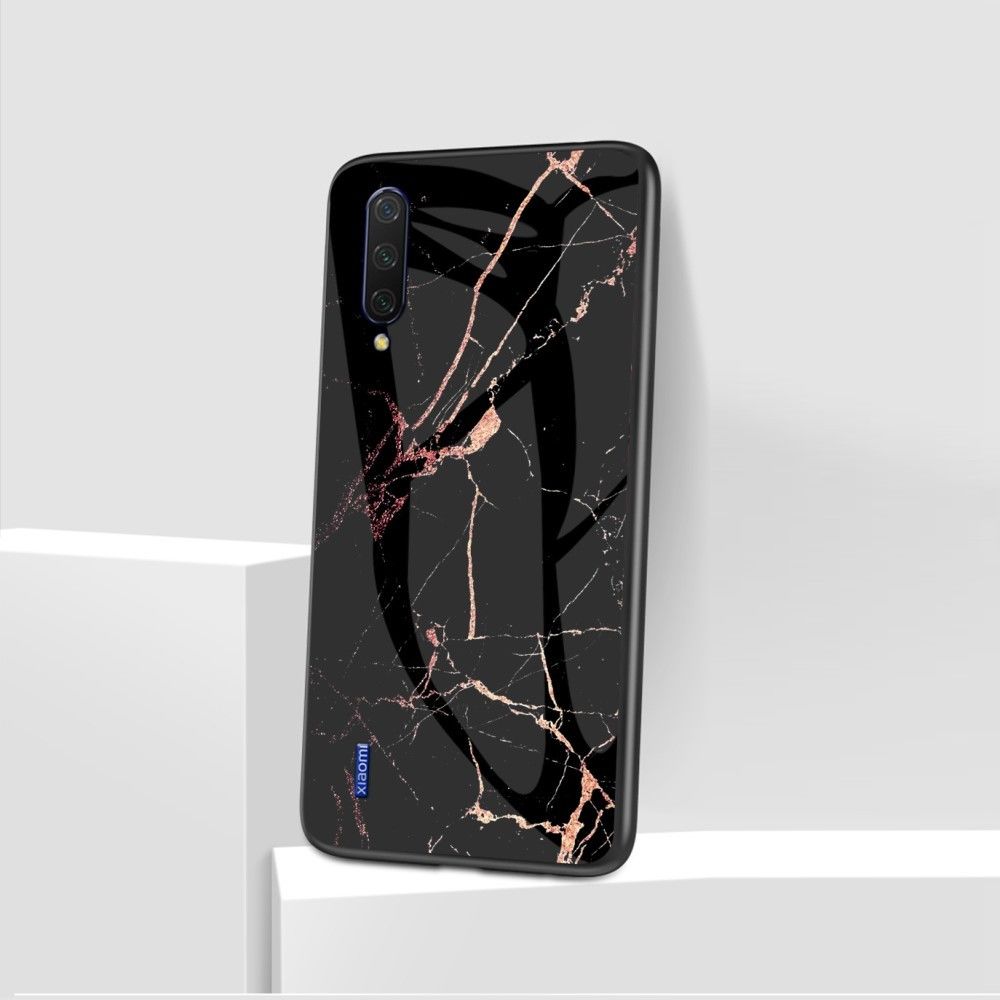 marque generique - Coque en TPU motif de grain de marbre noir/or pour votre Xiaomi Mi CC9e/Mi A3 - Coque, étui smartphone