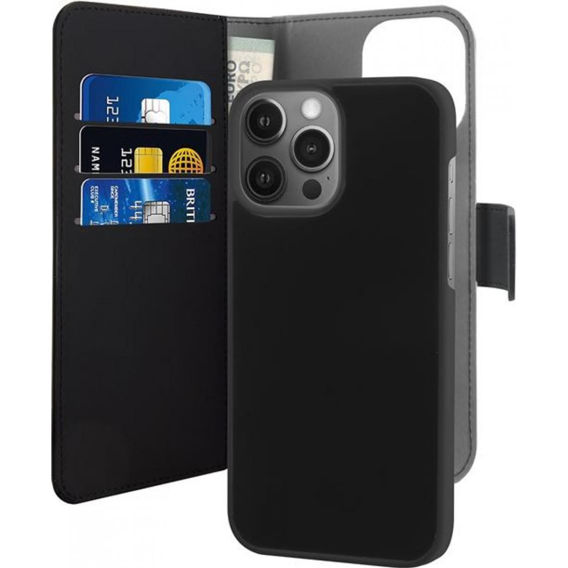 Puro - Etui folio magnétique 2 en 1 pour iPhone 13 Pro Puro Noir - Coque, étui smartphone