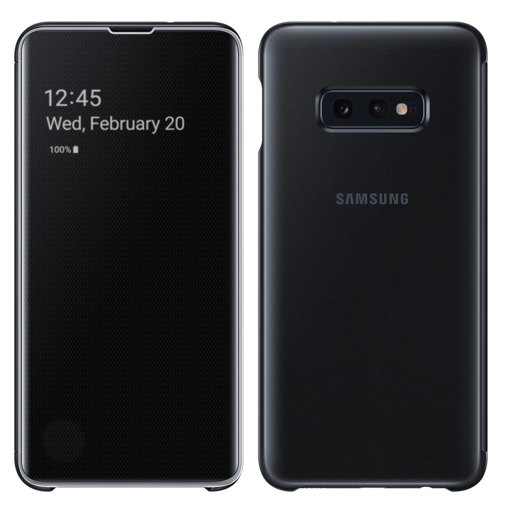 Samsung - Étui Galaxy S10e Folio Clear View Rabat translucide Tactile Original - Noir - Coque, étui smartphone