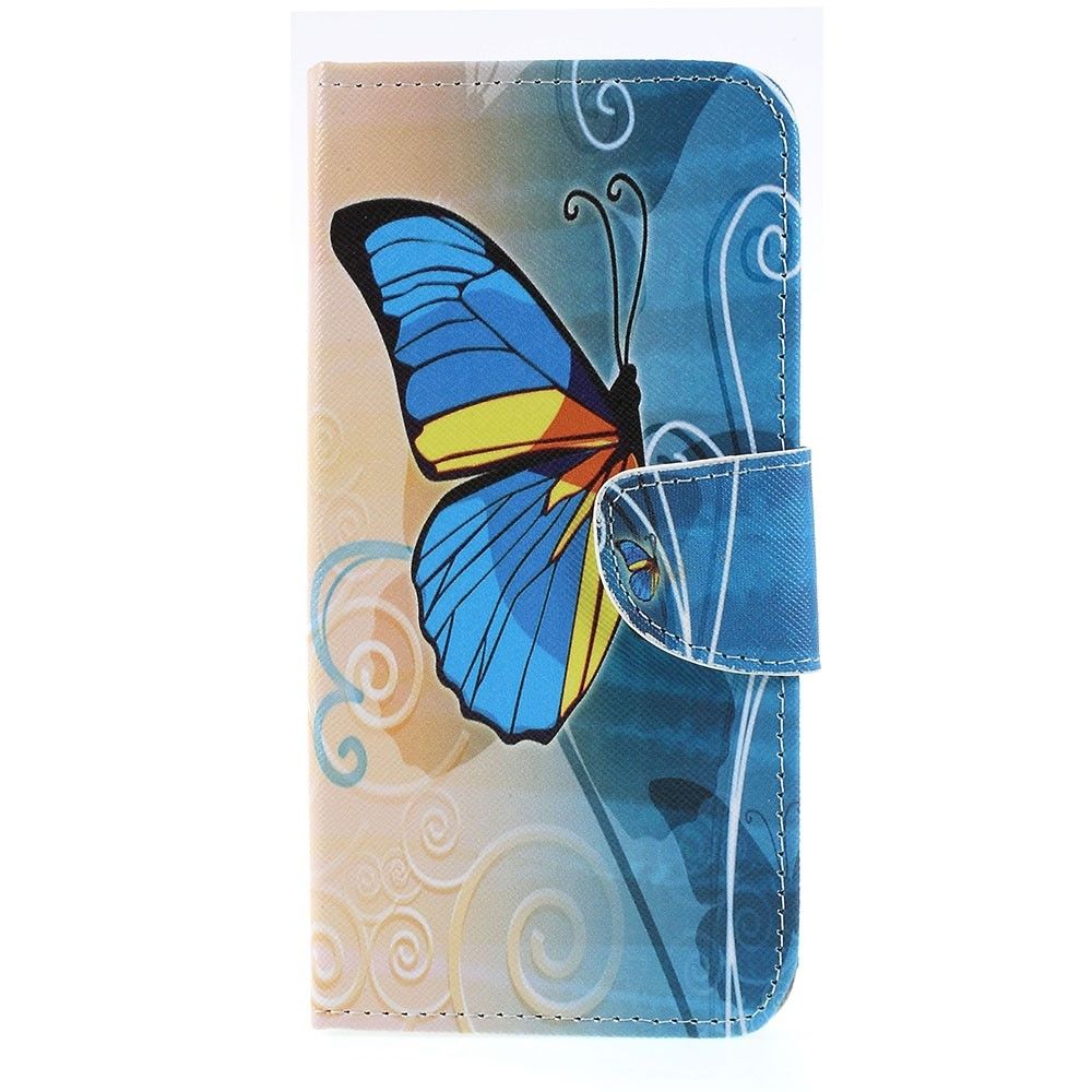 marque generique - Etui en PU feuille de papier pour l'impression de motifs papillon bleu pour votre Samsung Galaxy A50/A20/A30 - Coque, étui smartphone