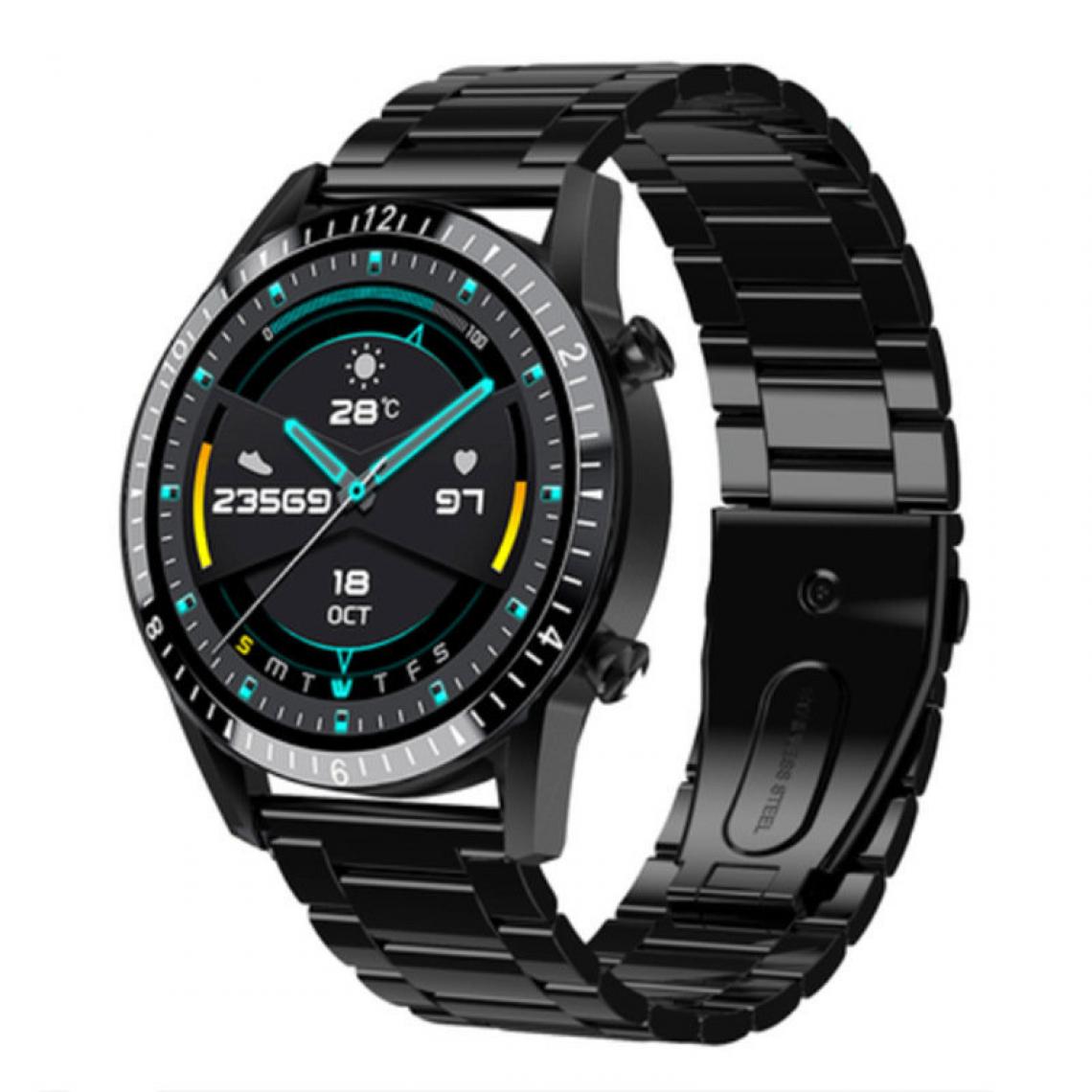 Chronotech Montres - Men's Connected Watch Smartwatch with Waterproof IP67 / Watch Phone / Sleep / Fitness Tracker / Pedometer, 10 Sport Modes for iOS / Android(black) - Montre connectée