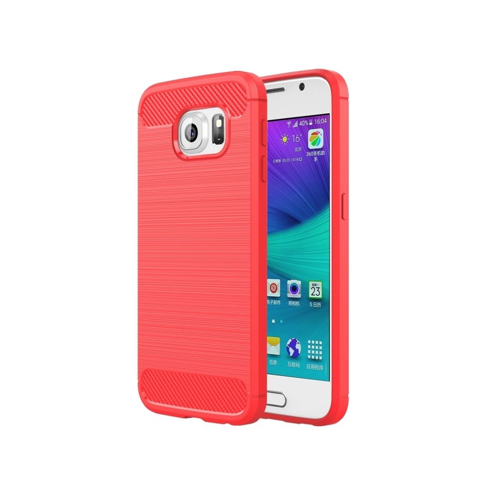 Wewoo - Coque rouge pour Samsung Galaxy S6 / G920 étui de protection armure robuste en fibre de verre brossé - Coque, étui smartphone