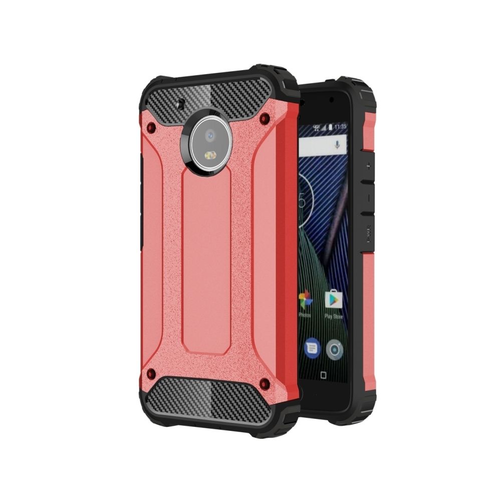 Wewoo - Coque renforcée rouge pour Motorola Moto G 5e génération TPU + PC Combination Case - Coque, étui smartphone