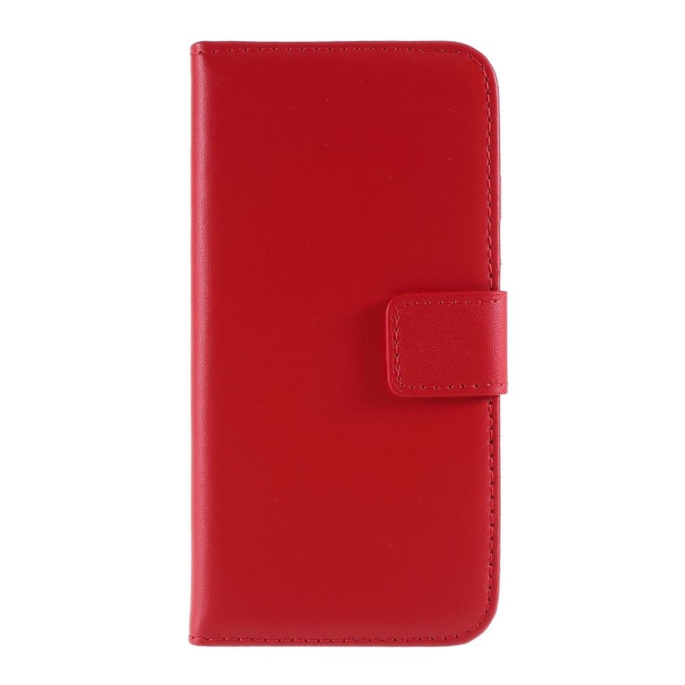 marque generique - Etui en cuir véritable avec support rouge pour votre Apple iPhone 8/7 - Coque, étui smartphone