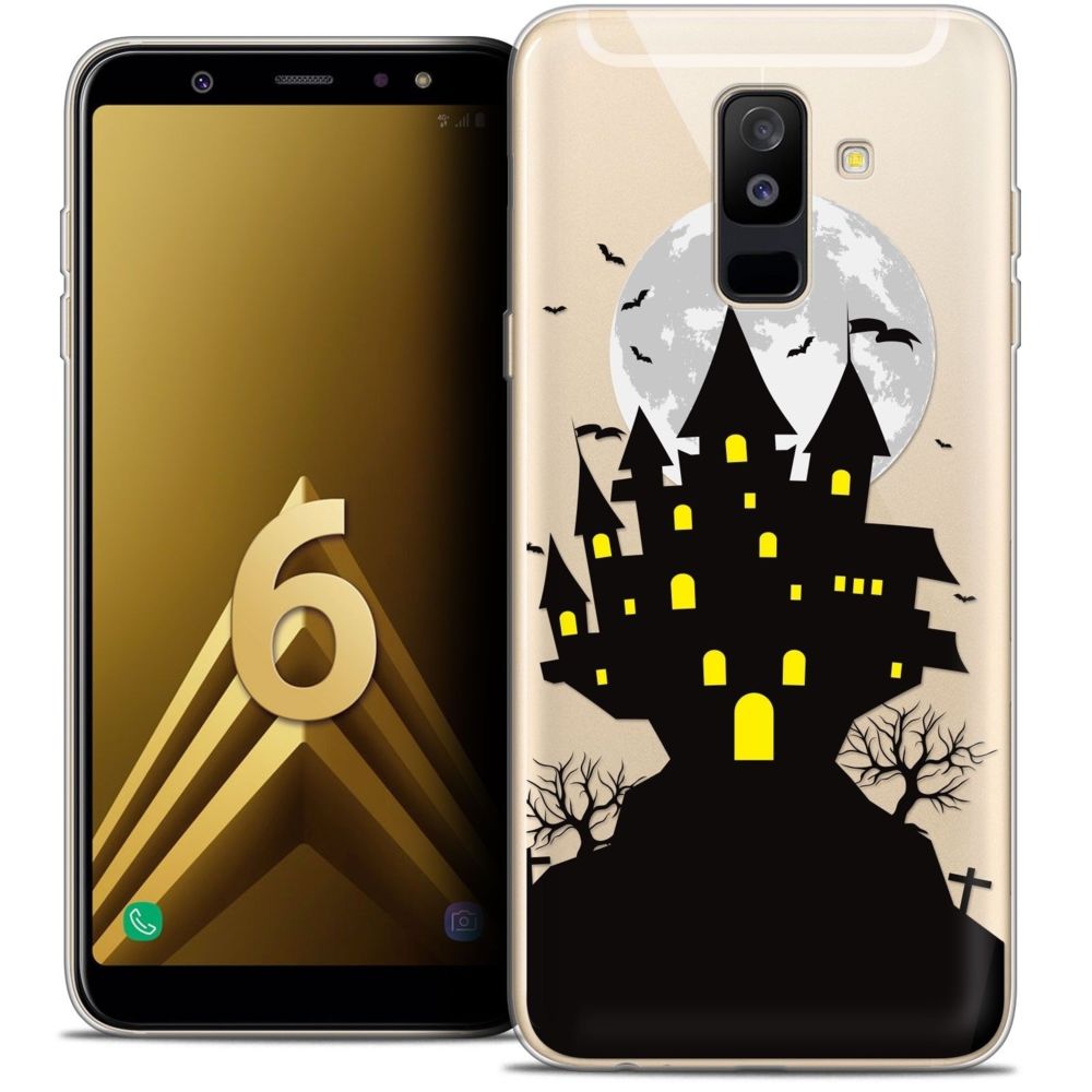 Caseink - Coque Housse Etui Samsung Galaxy A6 PLUS 2018 (6 ) [Crystal Gel HD Collection Halloween Design Castle Scream - Souple - Ultra Fin - Imprimé en France] - Coque, étui smartphone