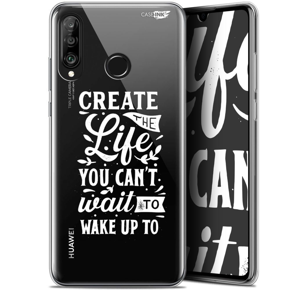 Caseink - Coque arrière Huawei P30 Lite (6.2 ) Gel HD [ Nouvelle Collection - Souple - Antichoc - Imprimé en France] Wake Up Your Life - Coque, étui smartphone