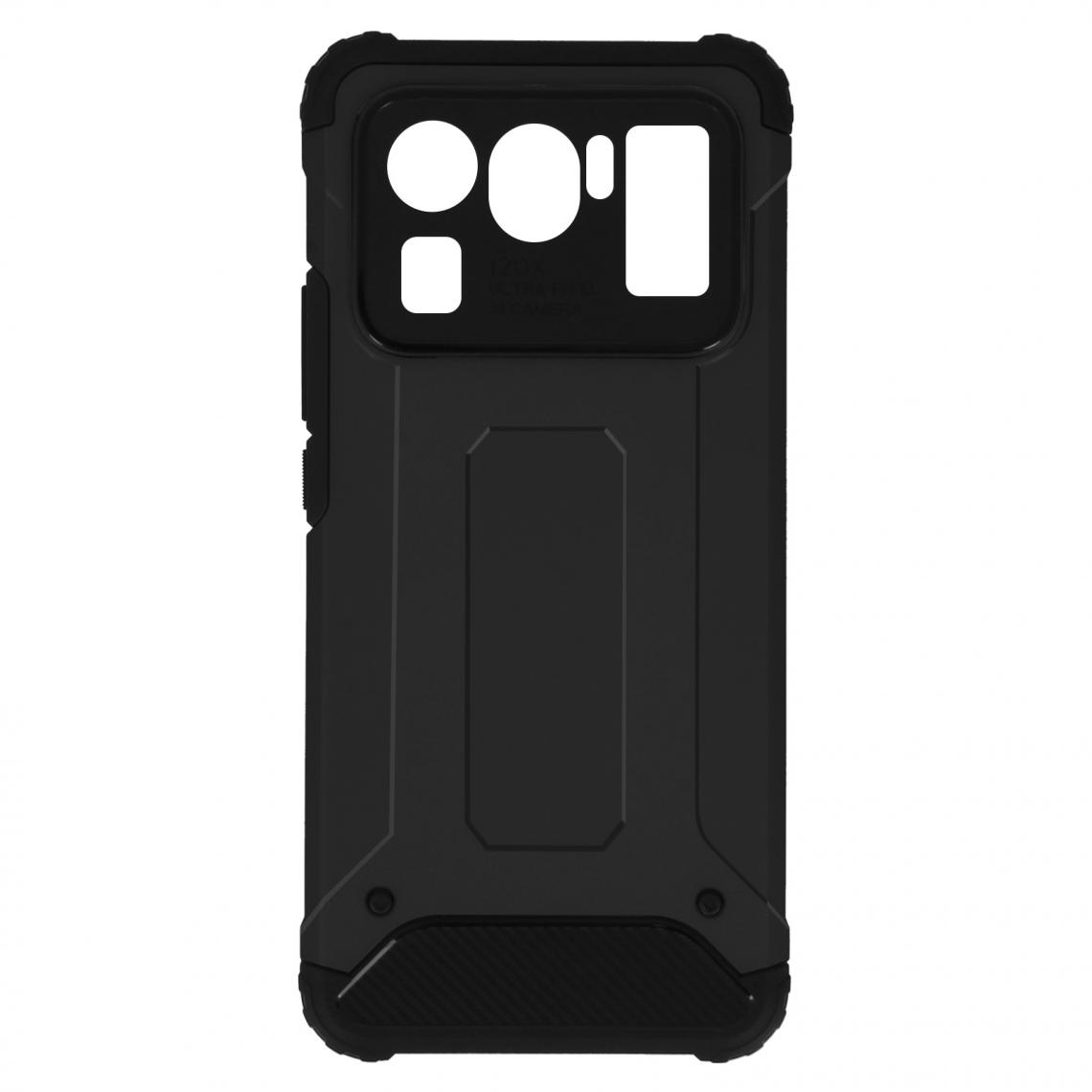 Avizar - Coque Xiaomi Mi 11 Ultra Design Relief Bi-matière Antichute Defender II noir - Coque, étui smartphone