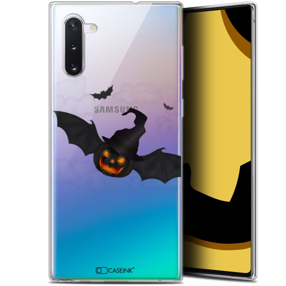 Caseink - Coque Pour Samsung Galaxy Note 10 (6.3 ) [Gel HD Collection Halloween Design Chauve Citrouille - Souple - Ultra Fin - Imprimé en France] - Coque, étui smartphone