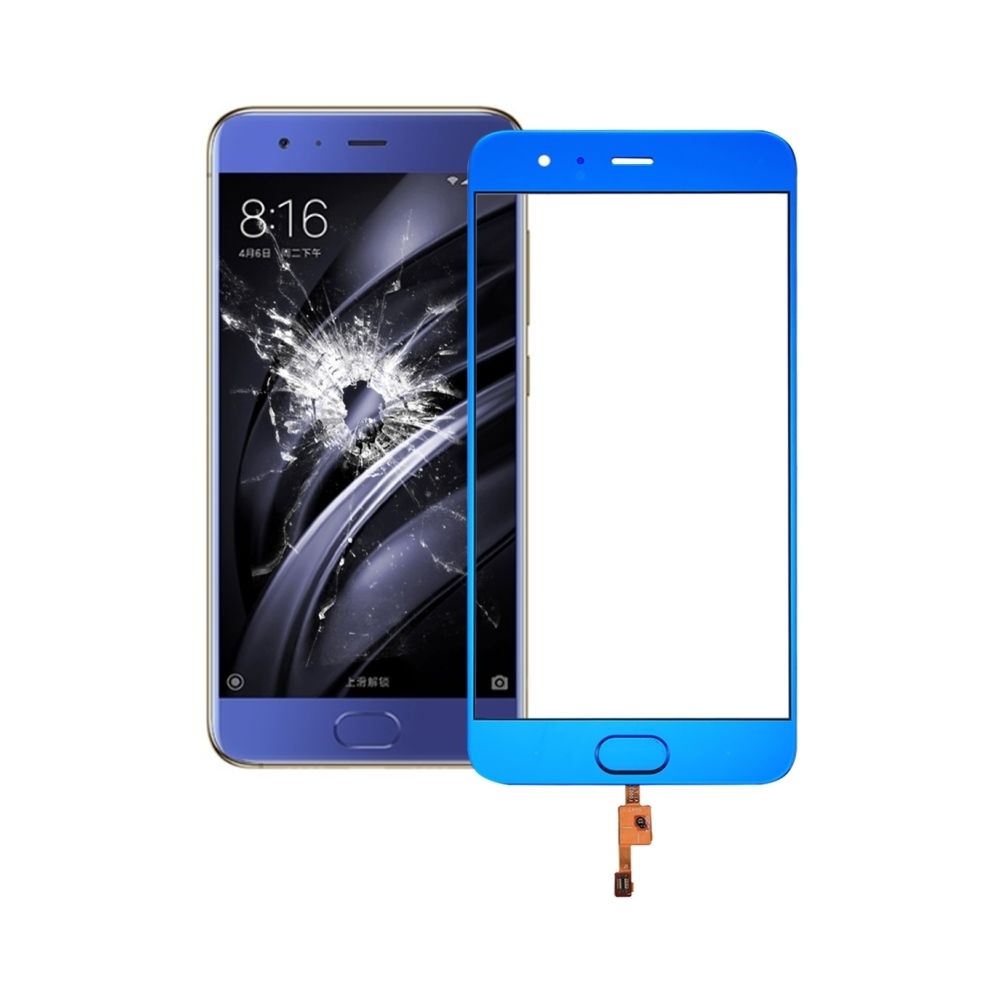 Wewoo - Pièce détachée pour Xiaomi Mi 6 bleu lentille extérieure en verre d'écran, soutien identification d'empreintes digitales - Autres accessoires smartphone