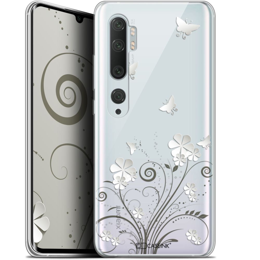 Caseink - Coque Pour Xiaomi Mi Note 10 / Pro (6.47 ) [Gel HD Collection Summer Design Papillons - Souple - Ultra Fin - Imprimé en France] - Coque, étui smartphone