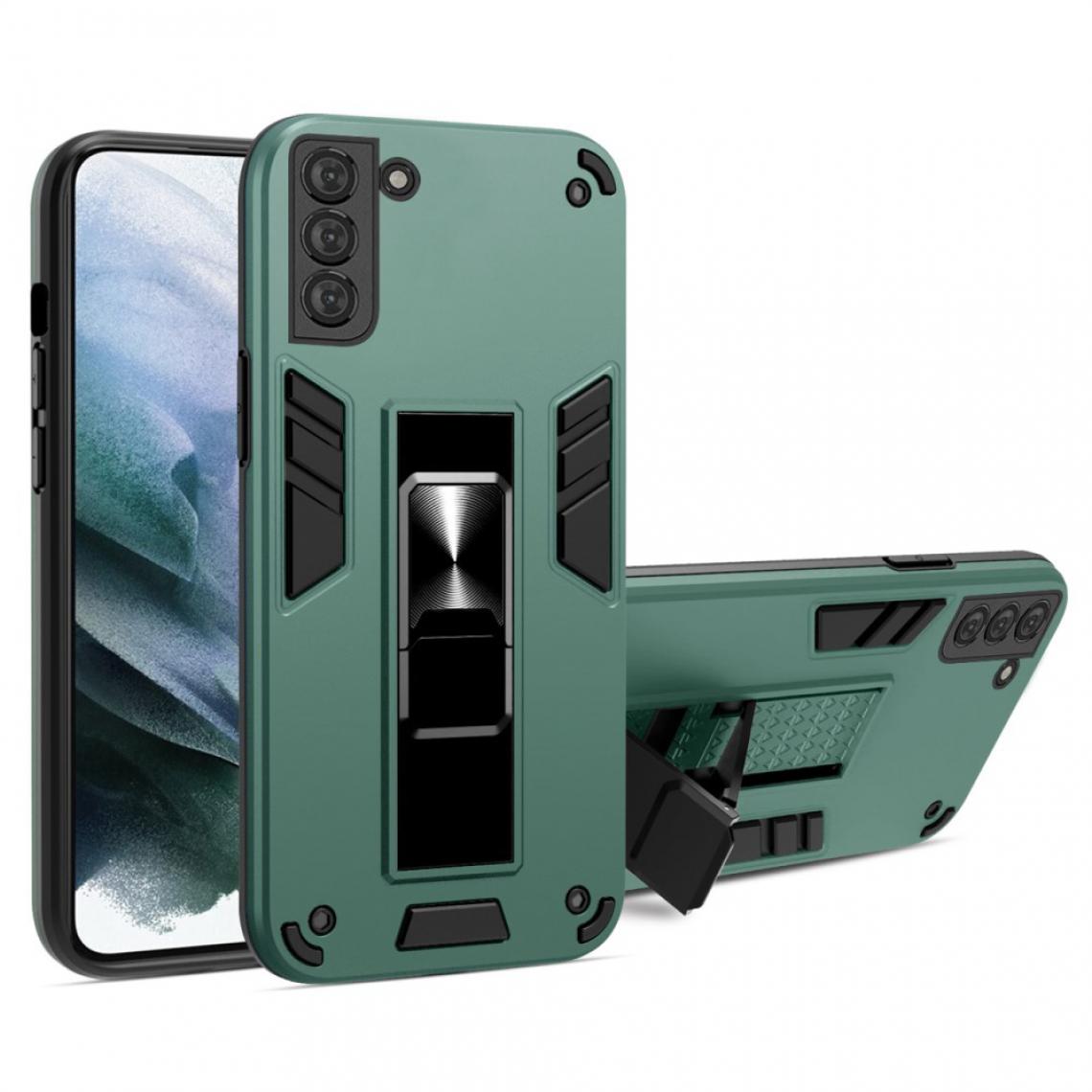 Other - Coque en TPU Hybride de 2e génération avec béquille pliable et feuille magnétique vert noirâtre pour votre Samsung Galaxy S21 5G - Coque, étui smartphone