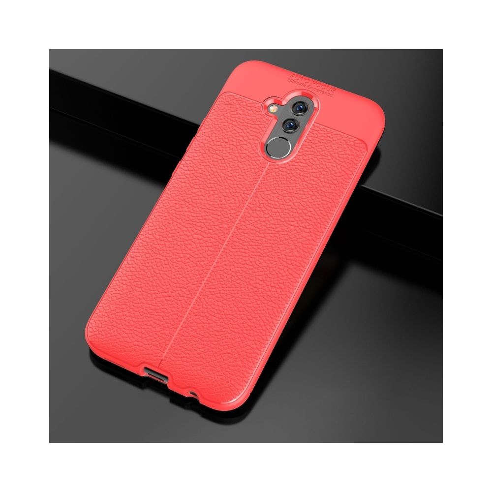 Wewoo - Coque antichoc TPU Litchi Texture pour Huawei Mate 20 Lite (rouge) - Coque, étui smartphone