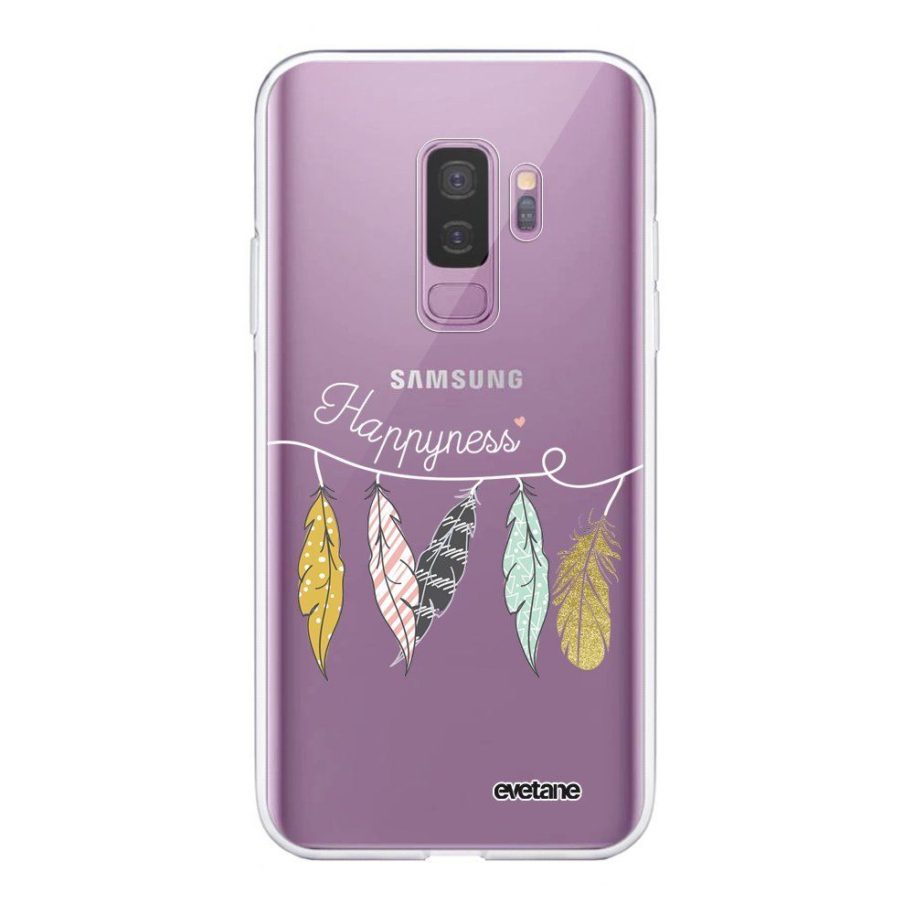 Evetane - Coque Samsung Galaxy S9 Plus souple transparente Happyness Motif Ecriture Tendance Evetane. - Coque, étui smartphone
