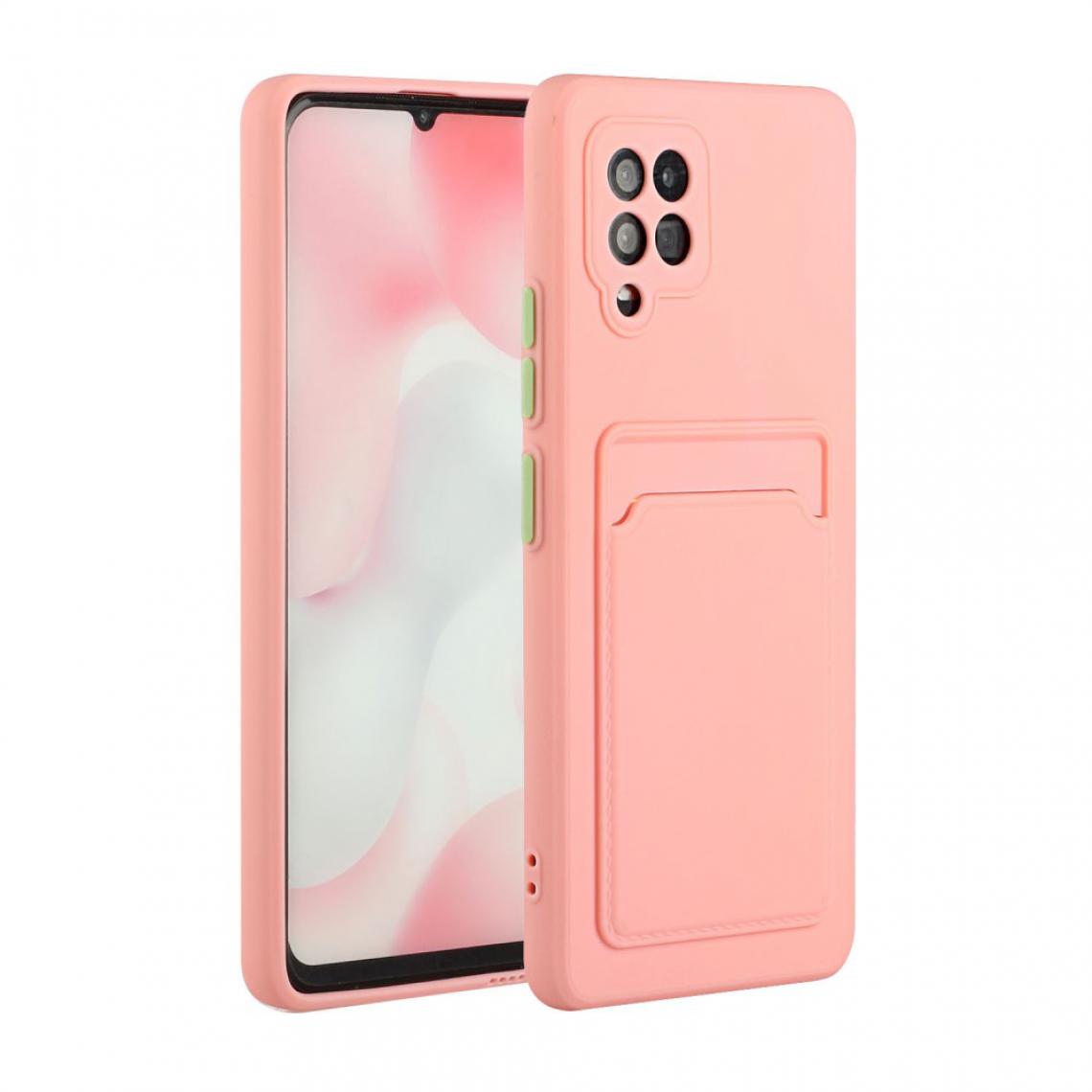 Other - Coque en TPU Bien protégé souple avec porte-carte rose pour votre Samsung Galaxy A42 5G - Coque, étui smartphone
