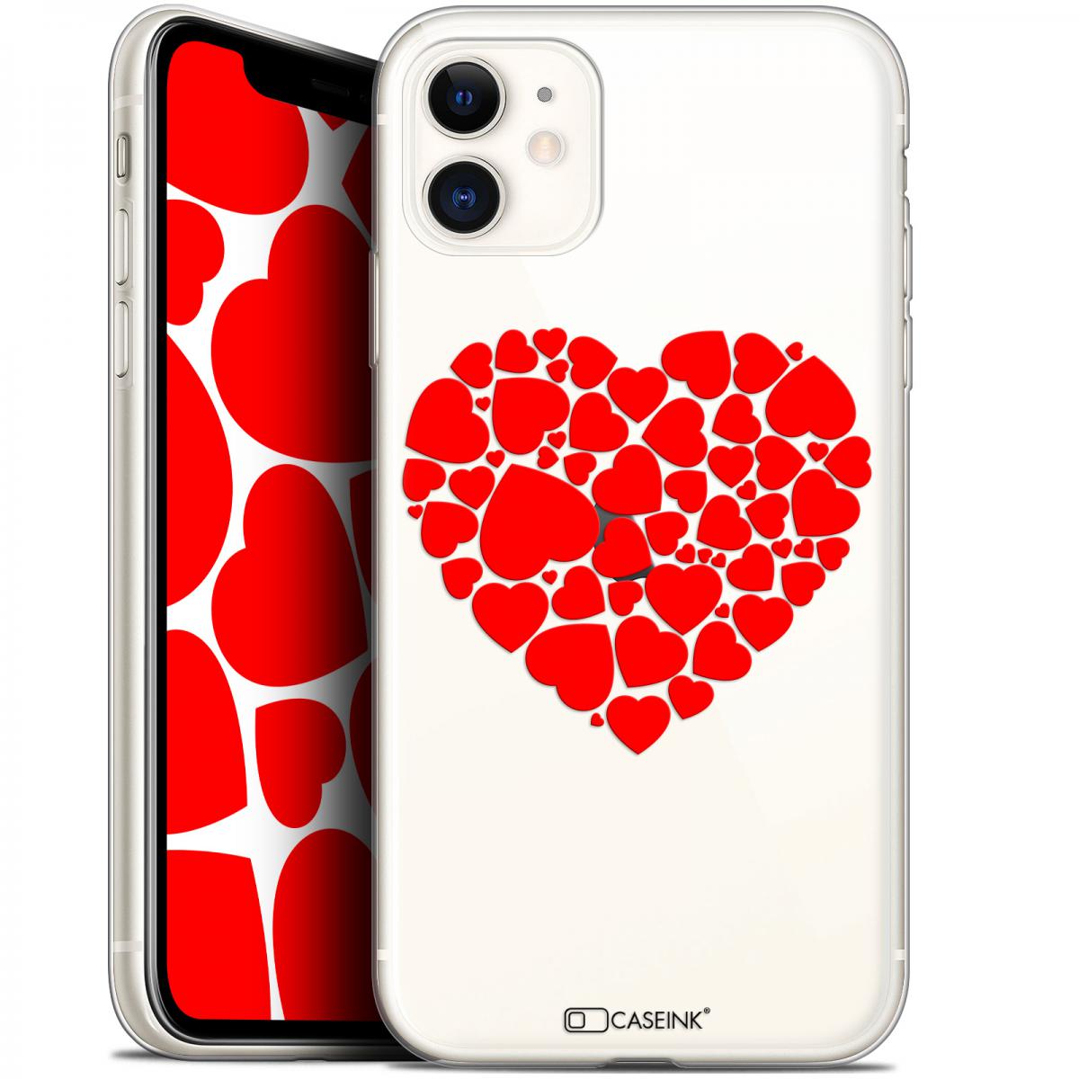 Caseink - Coque Pour Apple iPhone 11 (6.1 ) [Gel HD Collection Love Saint Valentin Design Coeur des Coeurs - Souple - Ultra Fin - Imprimé en France] - Coque, étui smartphone
