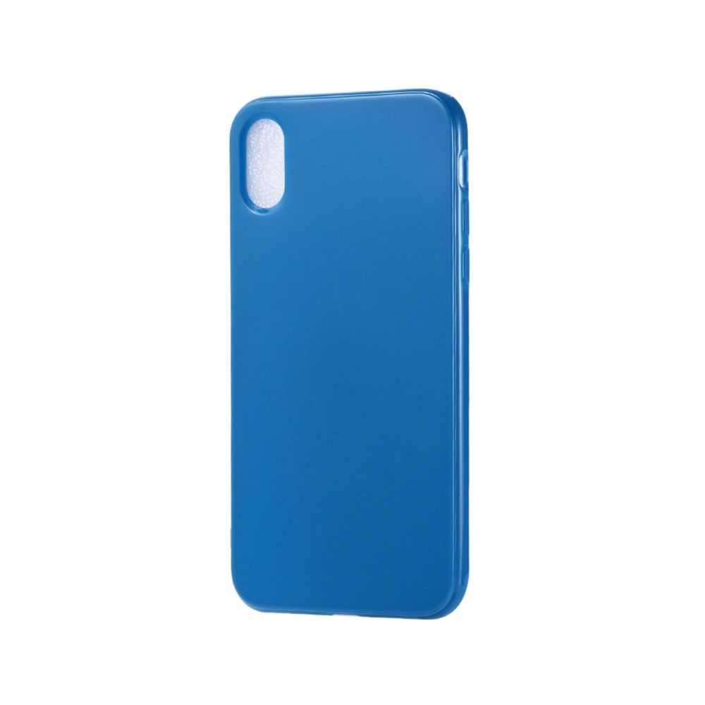 Wewoo - Coque Etui TPU Candy Color pour iPhone X / XS Bleu Foncé - Coque, étui smartphone