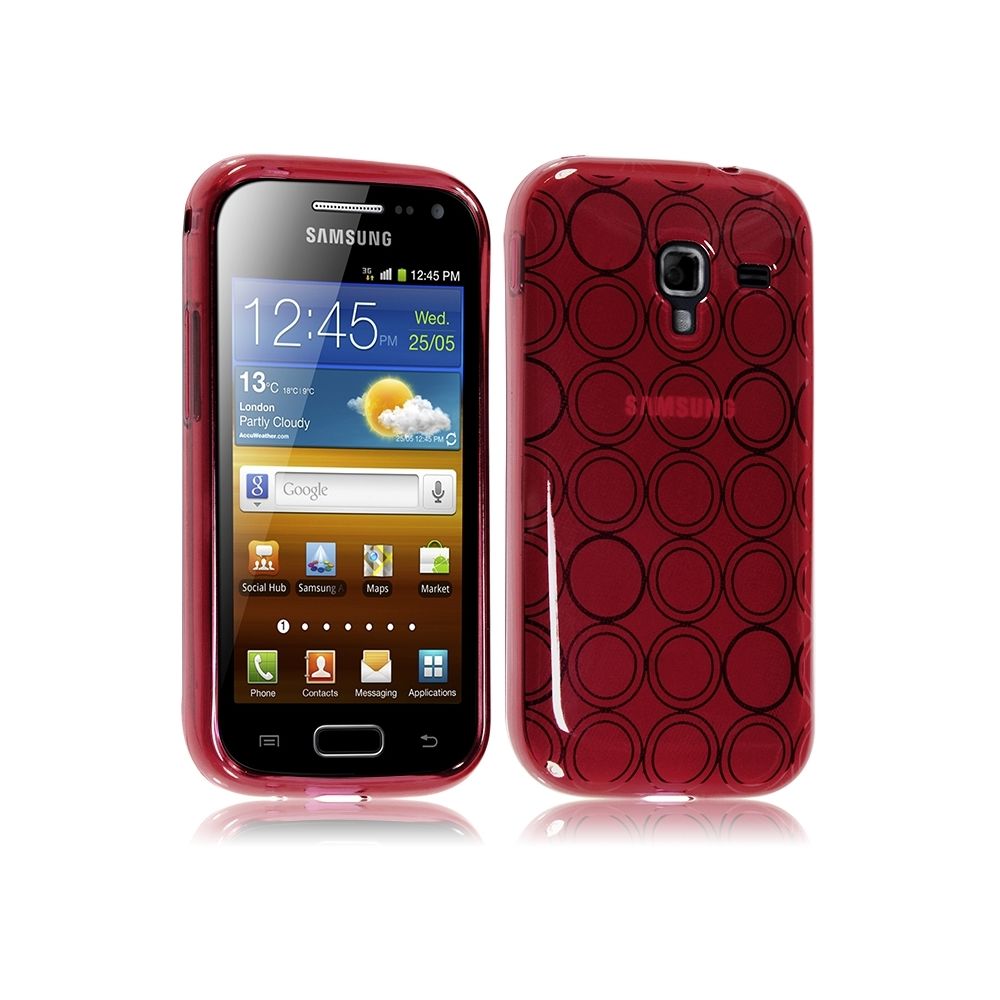 Karylax - Coque Style Cercle pour Samsung Galaxy Ace 2 i8160 Couleur Rouge Translucide - Autres accessoires smartphone