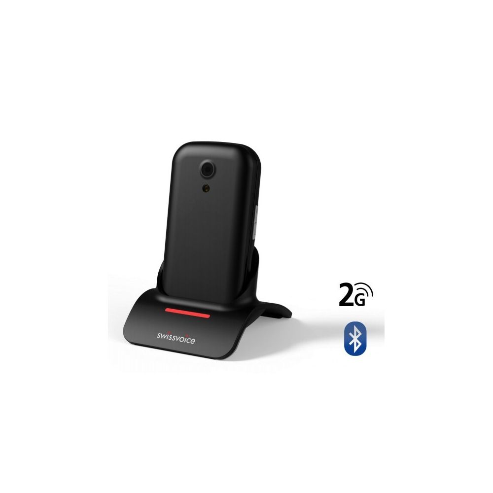 Swissvoice - SWISSVOICE Téléphone portable - S24 - 2,4 pouces - A clapet - Noir - Autres accessoires smartphone