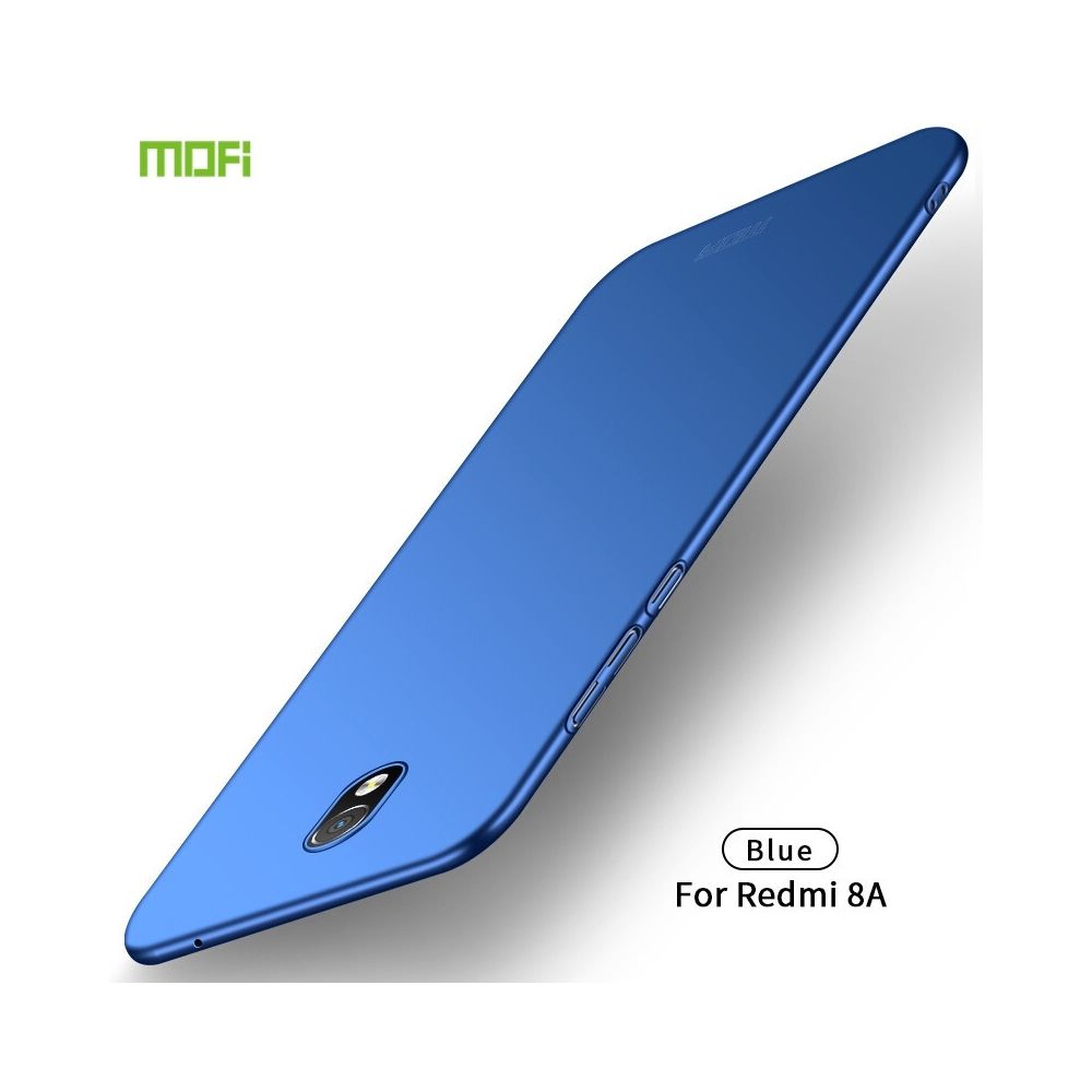 Wewoo - Coque Rigide Pour Xiaomi RedMi 8A Étui ultra-mince PC dépoli Bleu - Coque, étui smartphone