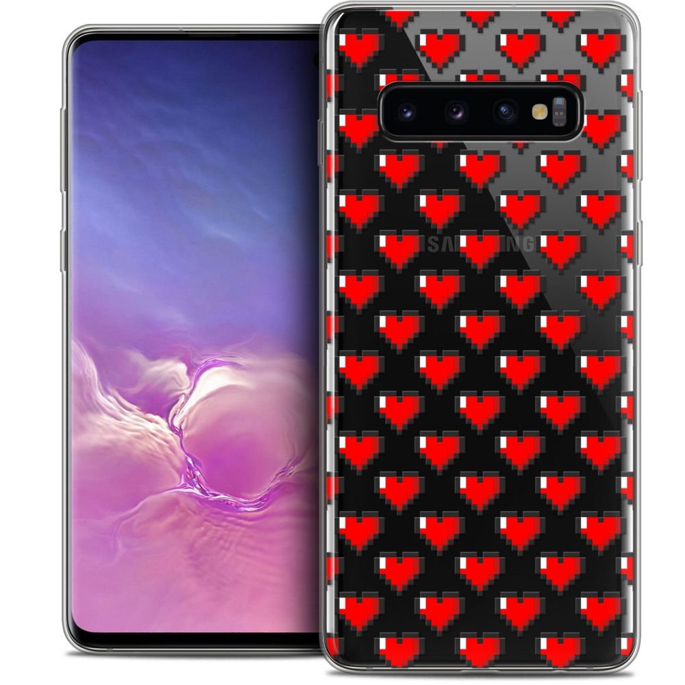 Caseink - Coque Housse Etui Pour Samsung Galaxy S10 (6.1 ) [Crystal Gel HD Collection Love Saint Valentin Design Pixel Art - Souple - Ultra Fin - Imprimé en France] - Coque, étui smartphone