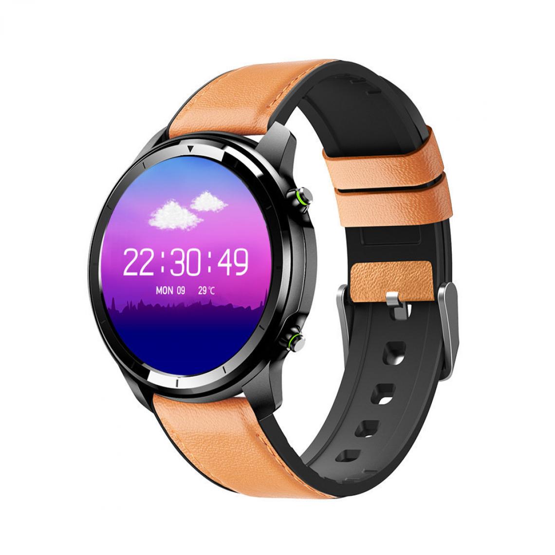 Chronotech Montres - Chronus LF26 Smart Watch Men Multi-Functional Smartwatch Business IP67 Waterproof Health Monitor (Brown) - Montre connectée
