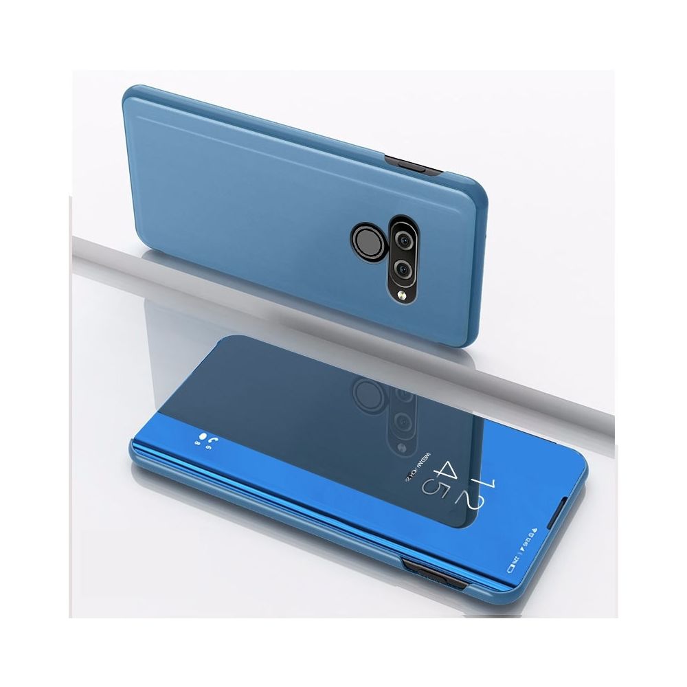 Wewoo - Housse Coque Pour LG K50S miroir plaqué gauche et droite Flip Cover avec support étui téléphone portable bleu - Coque, étui smartphone