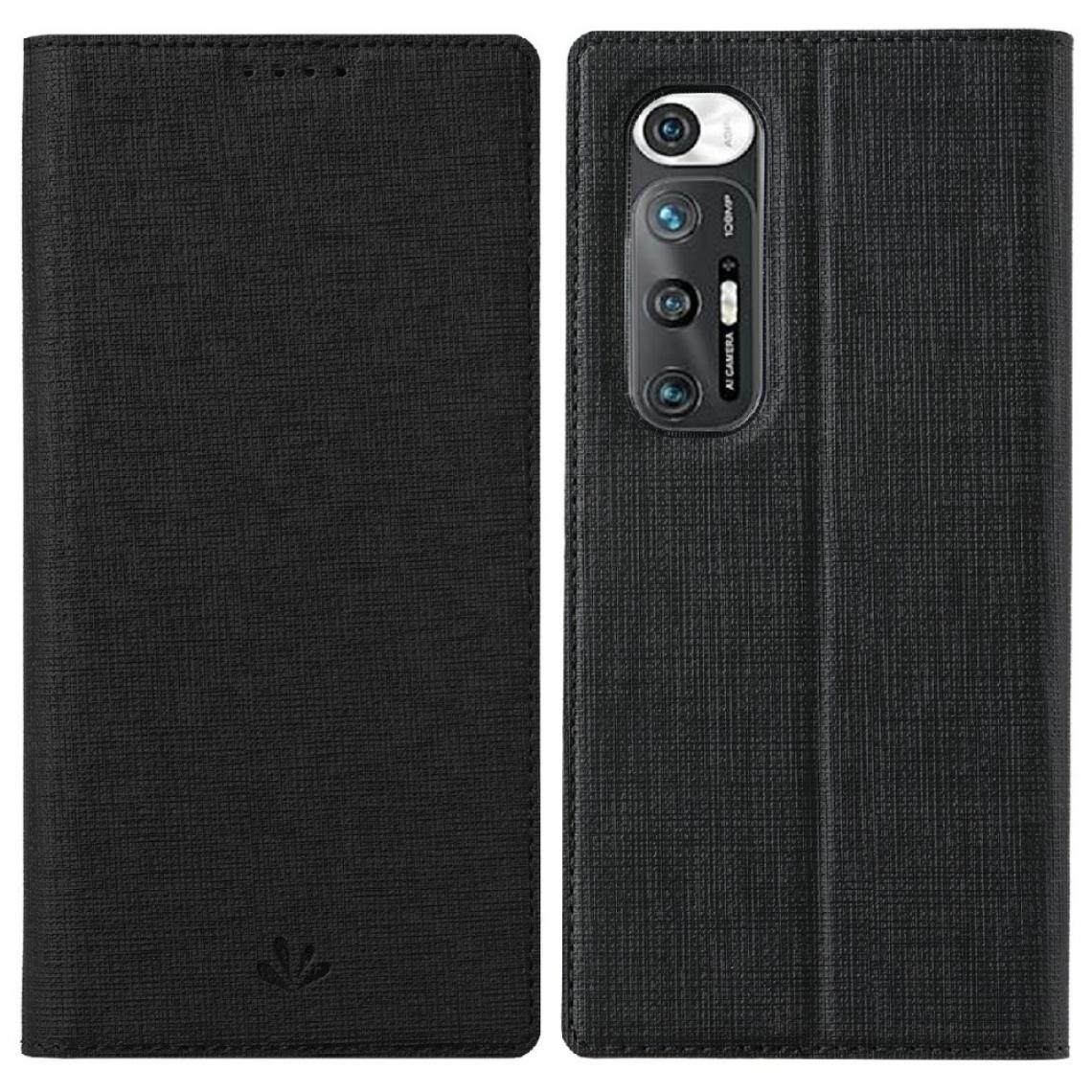 Other - Etui en PU Texture croisée avec support noir pour votre Xiaomi Mi 10S - Coque, étui smartphone