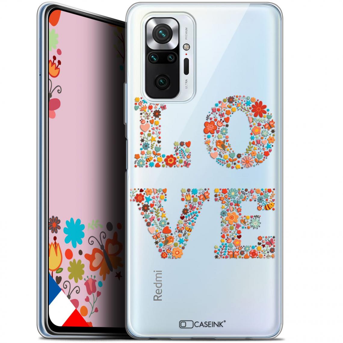 Caseink - Coque Pour Xiaomi Redmi Note 10 PRO (6.7 ) [Gel HD Collection Summer Design Love Flowers - Souple - Ultra Fin - Imprimé en France] - Coque, étui smartphone