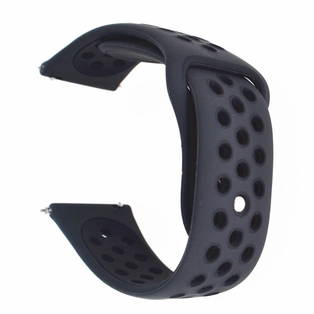 marque generique - Bracelet en silicone creux bicolore tout noir pour votre Samsung Galaxy Watch Active - Accessoires bracelet connecté