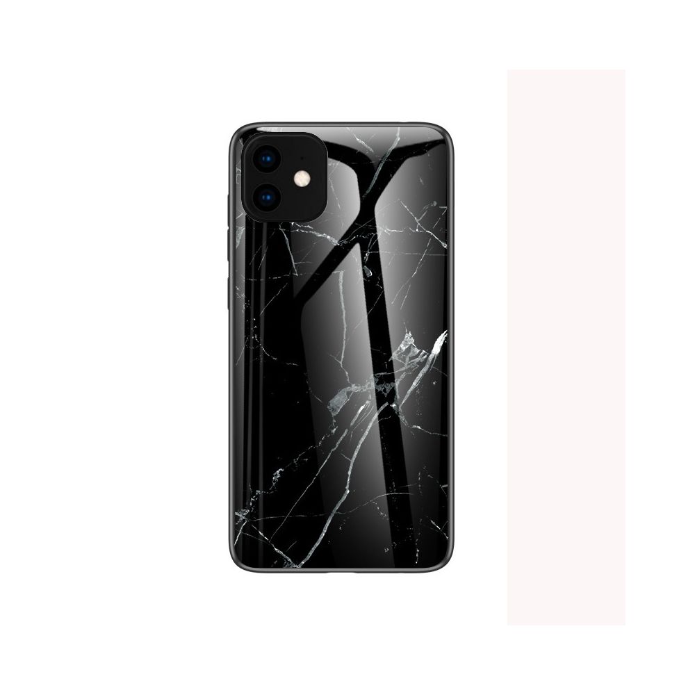 marque generique - Coque en verre trempé antichoc marbre pour Apple iPhone X/XS - Noir - Autres accessoires smartphone