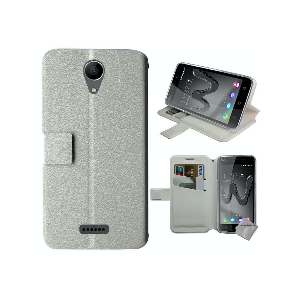 Htdmobiles - Housse etui coque pochette portefeuille pour Wiko Freddy + film ecran - BLANC - Autres accessoires smartphone