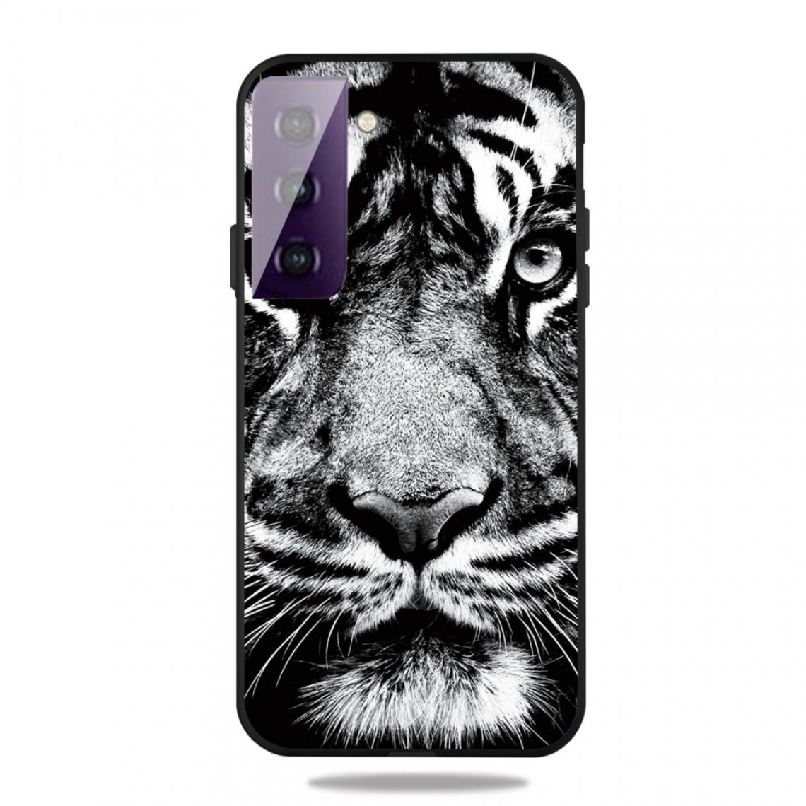 Other - Coque en TPU givré avec impression de motifs sur fond noir tigre pour votre Samsung Galaxy S30 - Coque, étui smartphone