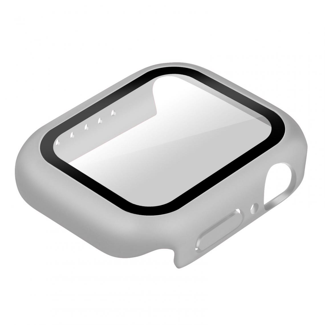 Avizar - Coque Apple Watch Serie 7 (41mm) Rigide Ultra-fine Vitre de Protection blanc - Accessoires Apple Watch