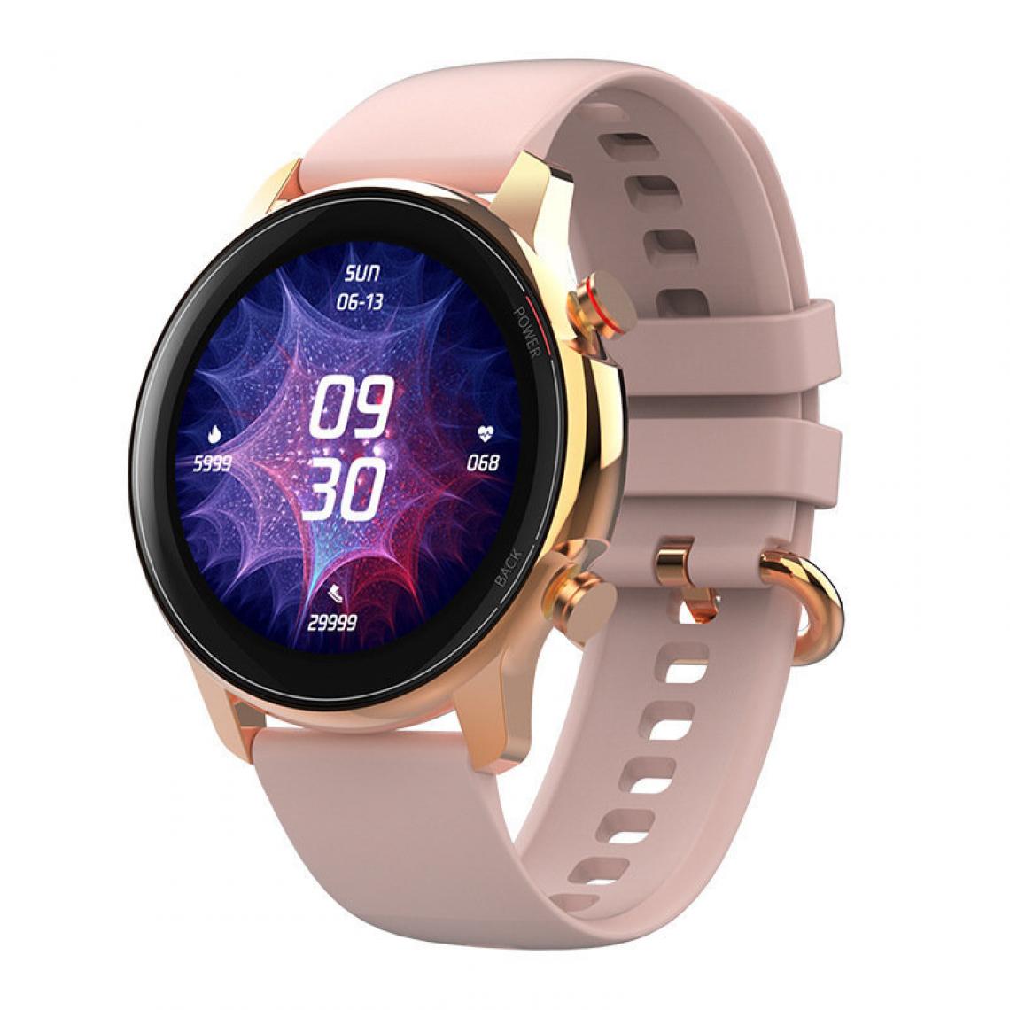 Chronotech Montres - Men Connected Watch Smart Bracelet: IP68 Waterproof Smartwatch 1.32 Inch Smartwatch Sport Fitness Tracker with Blood Pressure Monitor Pedometer Heart Rate Sleep Monitor for Android iOS(Pink) - Montre connectée