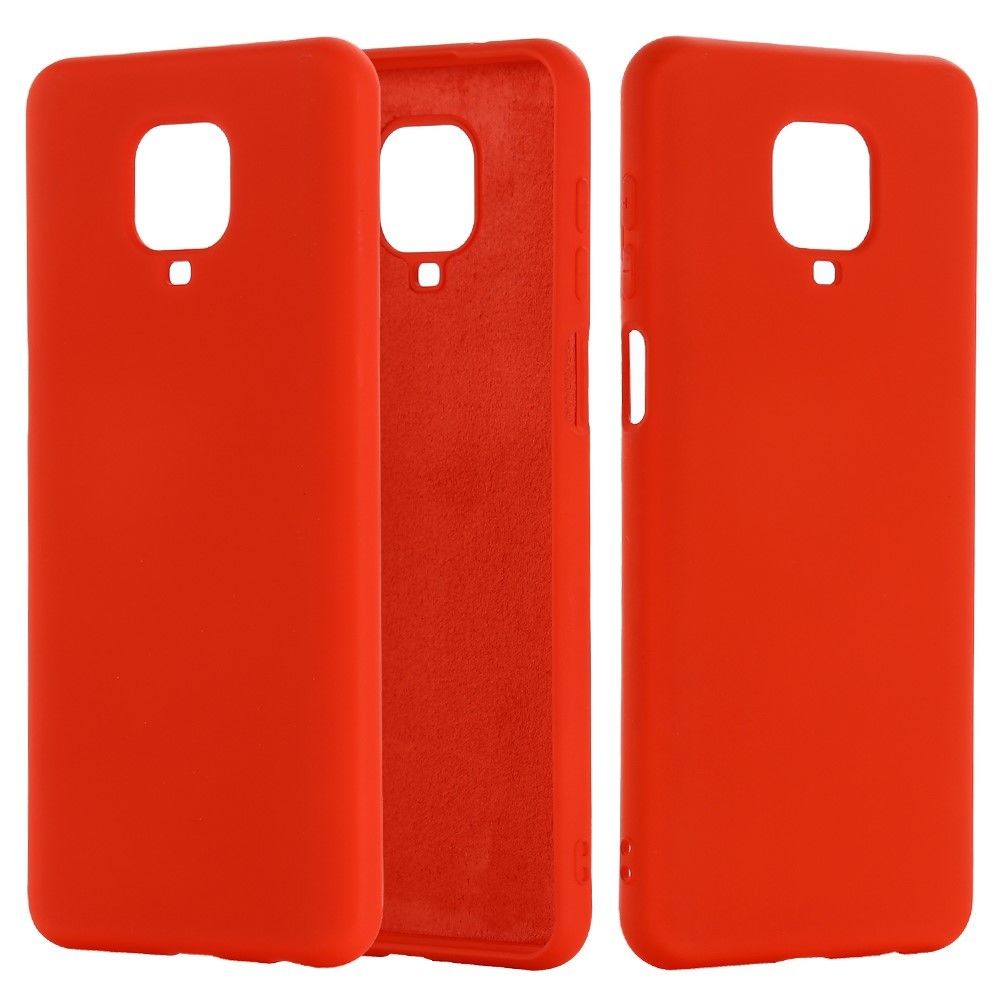 Generic - Coque en silicone liquide rouge pour votre Xiaomi Redmi Note 9 Pro Max - Coque, étui smartphone