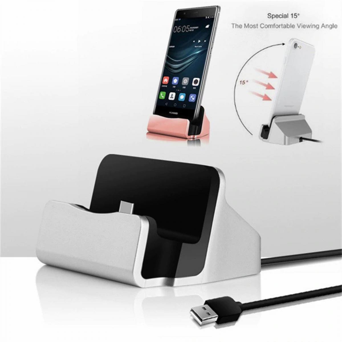 Shot - Station d'Accueil de Chargement pour WIKO View 3 Smartphone Micro USB Support Chargeur Bureau (ROSE) - Station d'accueil smartphone