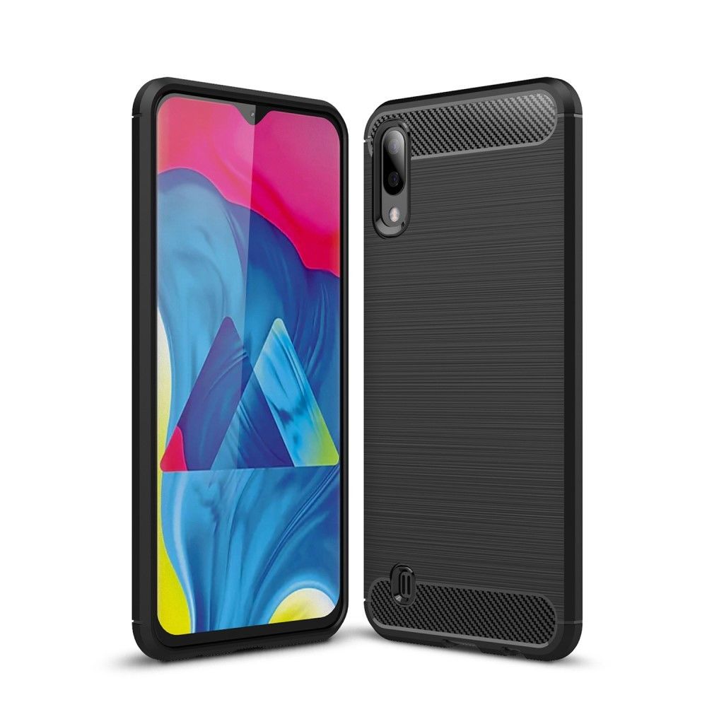 marque generique - Coque en TPU fibre de carbone couleur noir pour votre Samsung Galaxy M10 - Coque, étui smartphone