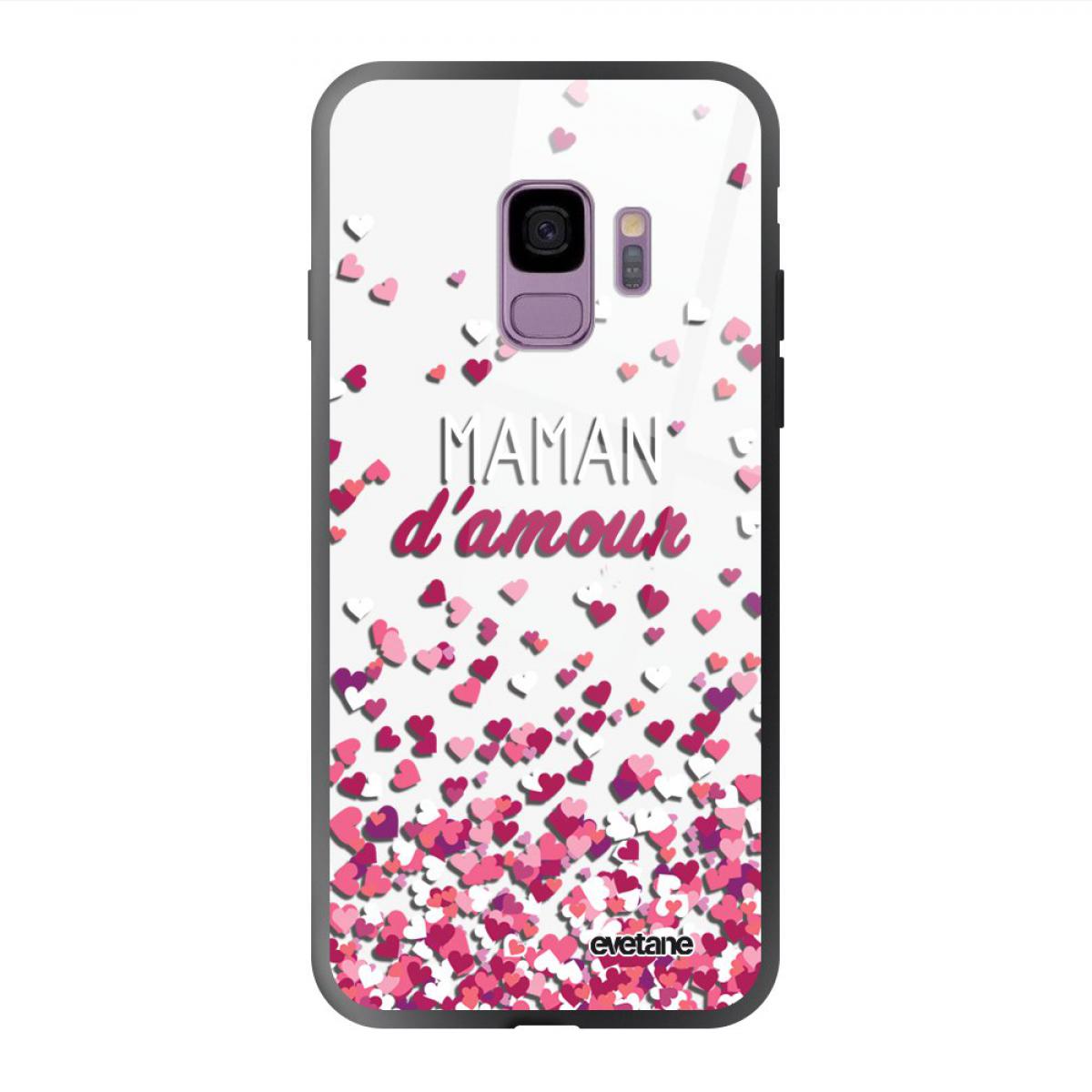 Evetane - Coque Galaxy S9 soft touch noir effet glossy Maman damour Design Evetane - Coque, étui smartphone